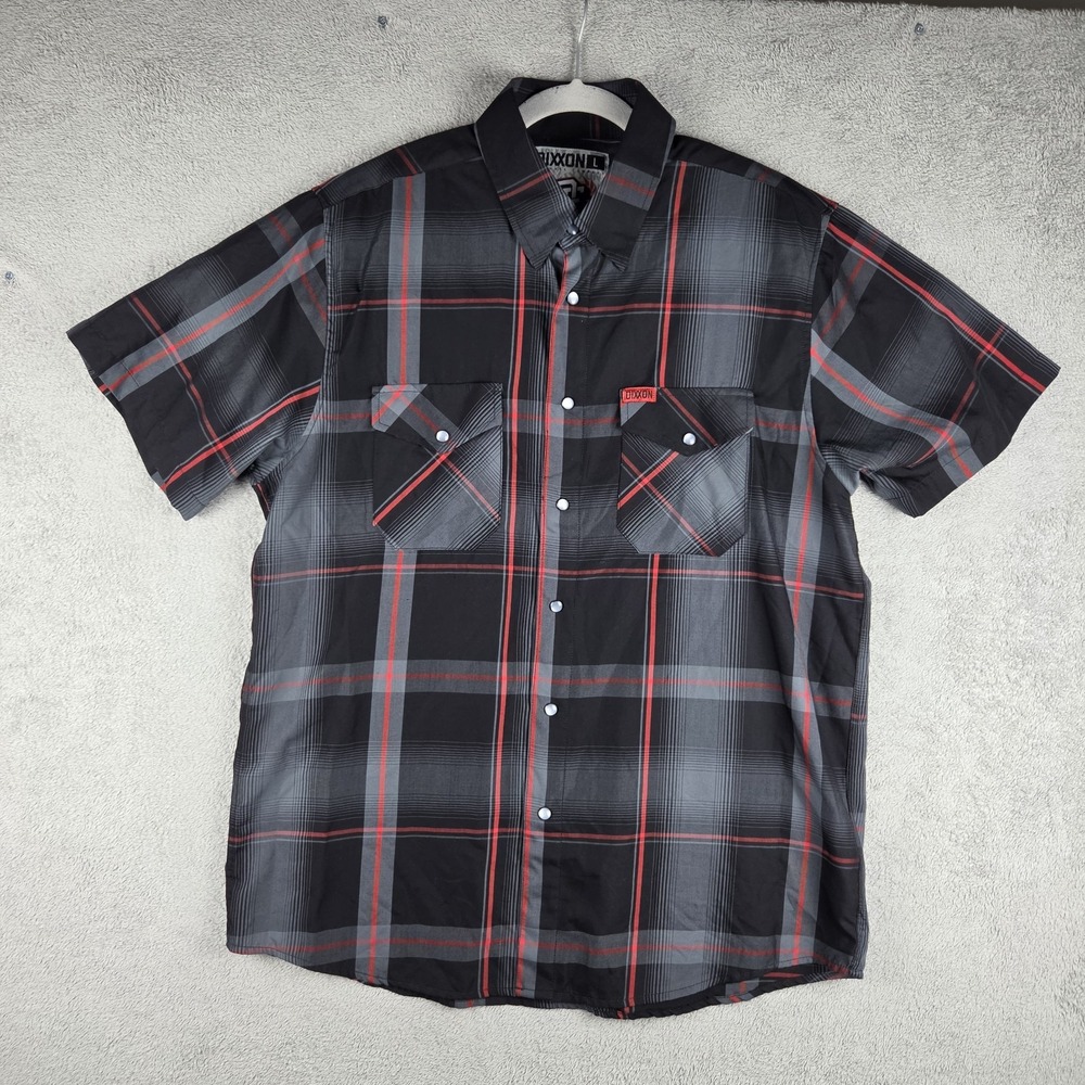 Dixxon Flannel Co D-Lux Moxie Bamboo Blend Flannel Plaid Pearl Snap Shirt Mens L